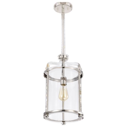 Main product image of Yorktown 1 Light Pendant Polished Nickel Finish Clear Glass
