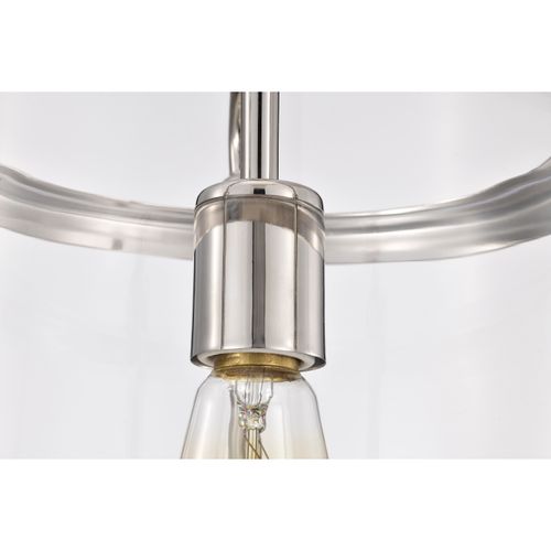 Main product image of Yorktown 1 Light Pendant Polished Nickel Finish Clear Glass