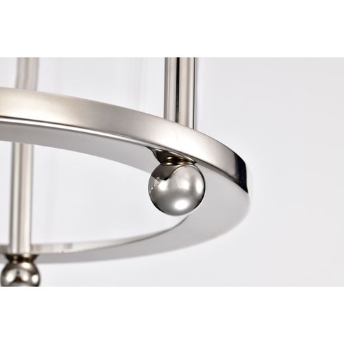 Main product image of Yorktown 1 Light Pendant Polished Nickel Finish Clear Glass