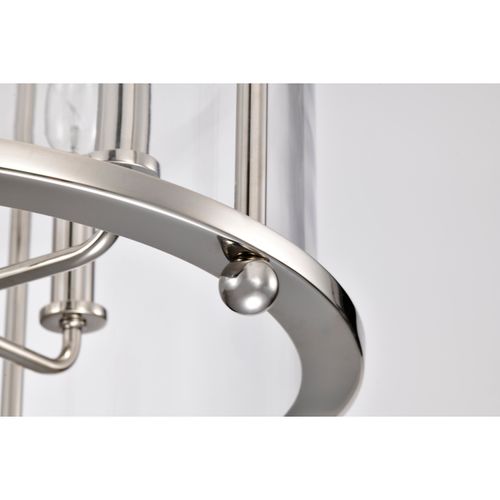 Main product image of Yorktown 4 Light Pendant Polished Nickel Finish Clear Glass