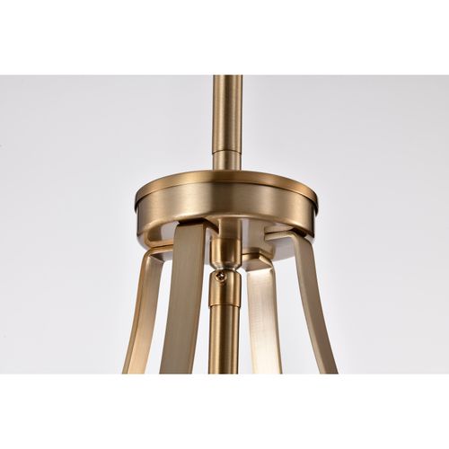 Main product image of Easton 1 Light Pendant Burnished Brass Finish White Linen Shade