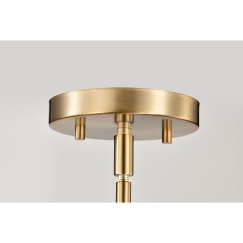 Main product image of Easton 3 Light Pendant Burnished Brass Finish White Linen Shade