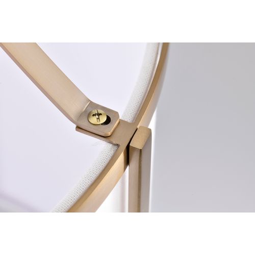 Main product image of Easton 3 Light Pendant Burnished Brass Finish White Linen Shade