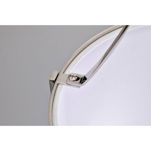 Main product image of Easton 1 Light Pendant Polished Nickel Finish White Linen Shade
