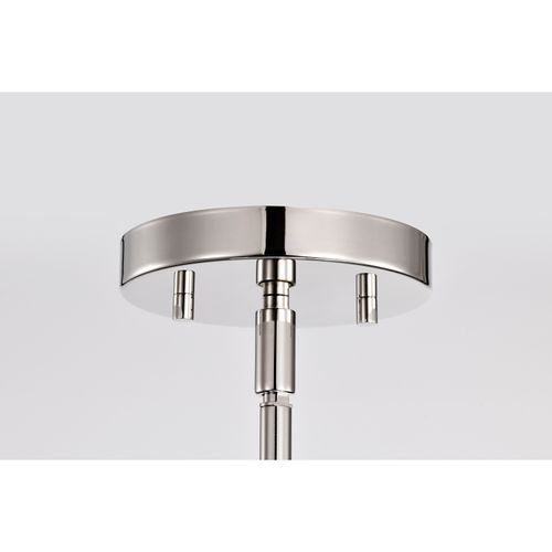 Main product image of Easton 1 Light Pendant Polished Nickel Finish White Linen Shade
