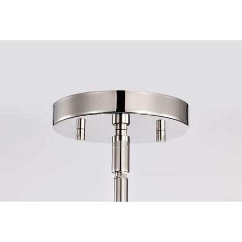 Main product image of Easton 3 Light Pendant Polished Nickel Finish White Linen Shade