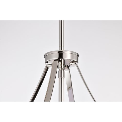 Main product image of Easton 3 Light Pendant Polished Nickel Finish White Linen Shade