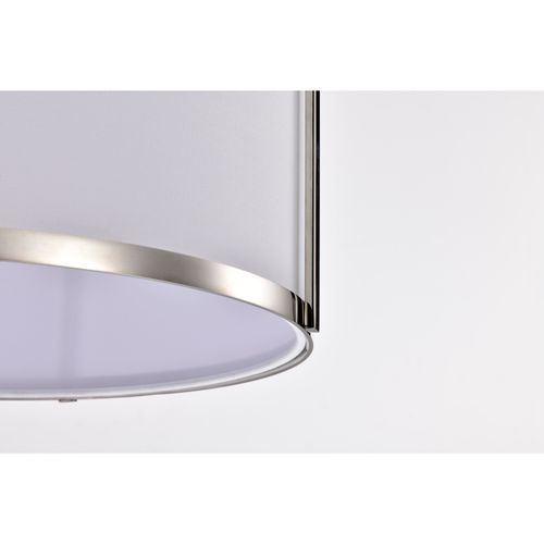 Main product image of Easton 3 Light Pendant Polished Nickel Finish White Linen Shade