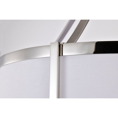 Main product image of Easton 3 Light Pendant Polished Nickel Finish White Linen Shade