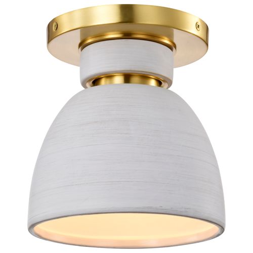 Main product image of Collins 8 Inch Flush Mount Ceramic w/ Gold Accents