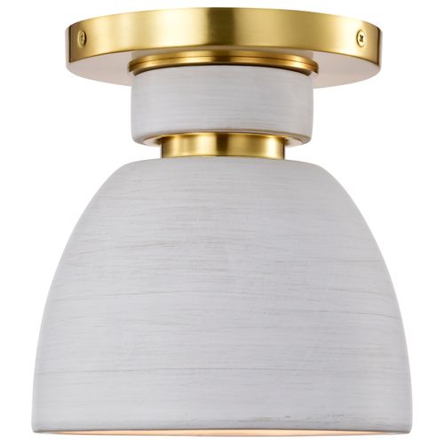 Main product image of Collins 8 Inch Flush Mount Ceramic w/ Gold Accents