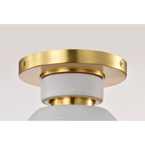 Main product image of Collins 8 Inch Flush Mount Ceramic w/ Gold Accents