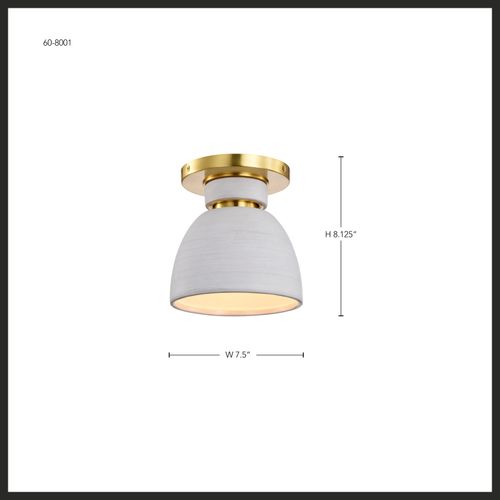 Main product image of Collins 8 Inch Flush Mount Ceramic w/ Gold Accents