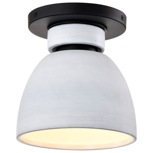 Main product image of Collins 8 Inch Flush Mount Ceramic w/ Silver Accents