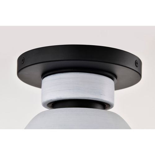 Main product image of Collins 8 Inch Flush Mount Ceramic w/ Silver Accents