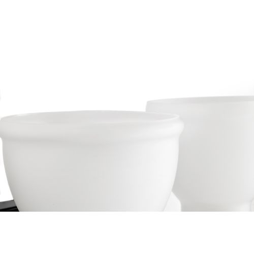 Main product image of Russel 3 Light Vanity Matte Black w/ Satin White Glass