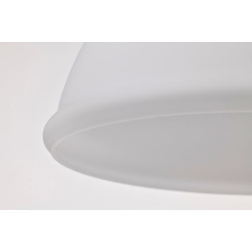 Main product image of Russel 10 Inch Mini Pendant Matte Black w/ Satin White Glass