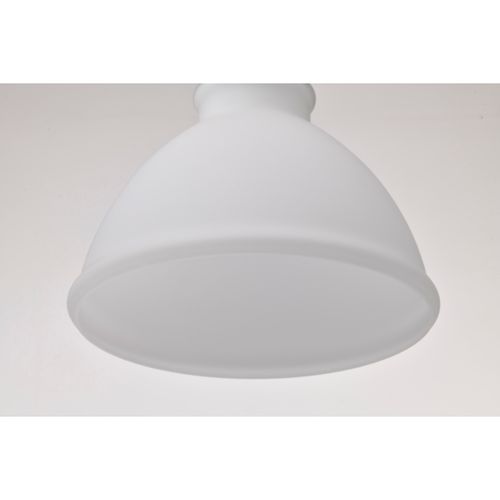 Main product image of Russel 10 Inch Mini Pendant Matte Black w/ Satin White Glass