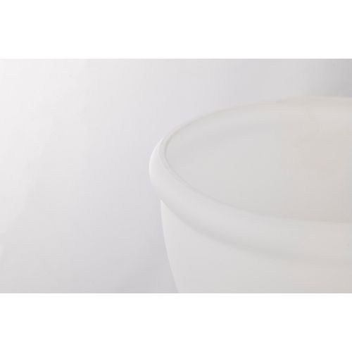 Main product image of Russel 6 Light Chandelier Matte Black w/ Satin White Glass