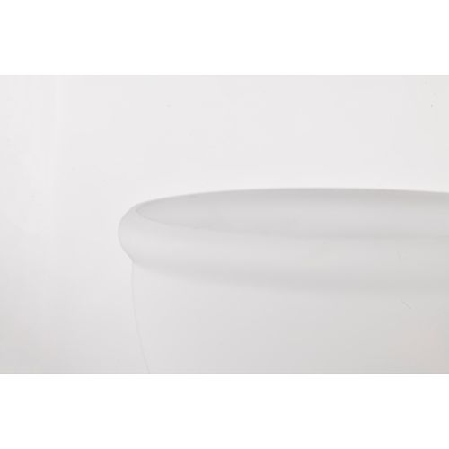 Main product image of Russel 6 Light Chandelier Matte Black w/ Satin White Glass