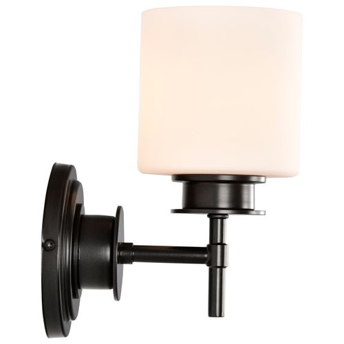 Main product image of Warren 1 Light Vanity Gun Metal w/ Satin White Glass