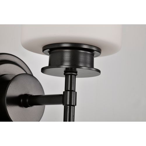 Main product image of Warren 1 Light Vanity Gun Metal w/ Satin White Glass