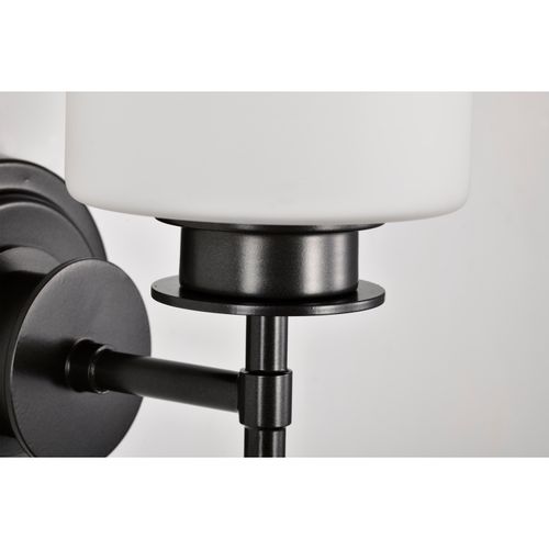 Main product image of Warren 1 Light Vanity Gun Metal w/ Satin White Glass