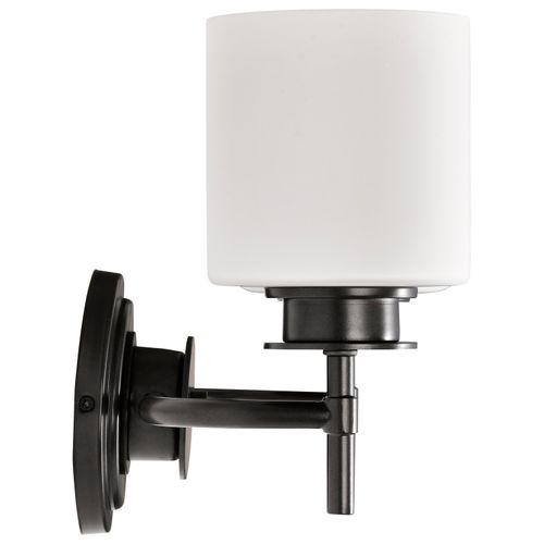 Main product image of Warren 2 Light Vanity Gun Metal w/ Satin White Glass