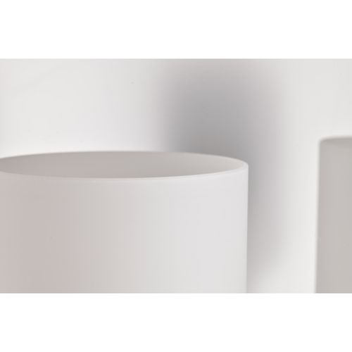 Main product image of Warren 2 Light Vanity Gun Metal w/ Satin White Glass