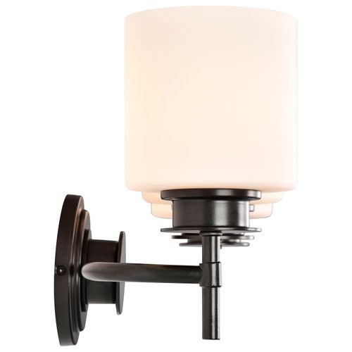 Main product image of Warren 3 Light Vanity Gun Metal w/ Satin White Glass