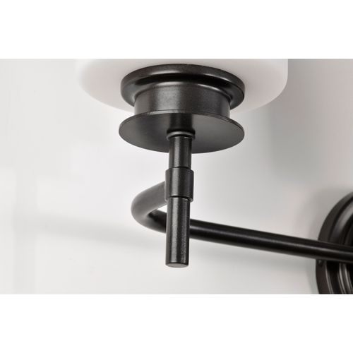 Main product image of Warren 3 Light Vanity Gun Metal w/ Satin White Glass