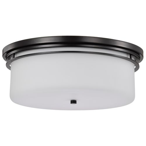 Main product image of Warren 15 Inch Flush Mount Gun Metal w/ Satin White Glass
