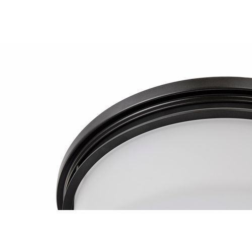 Main product image of Warren 15 Inch Flush Mount Gun Metal w/ Satin White Glass