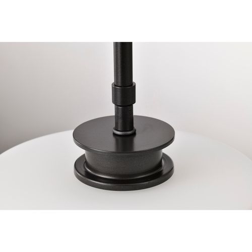 Main product image of Warren 8 Inch Pendant Gun Metal w/ Satin White Glass