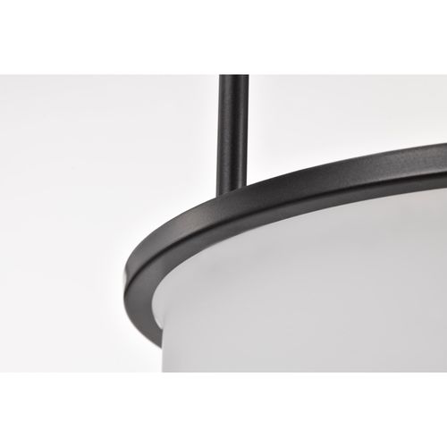 Main product image of Warren 17 Inch Pendant Gun Metal w/ Satin White Glass