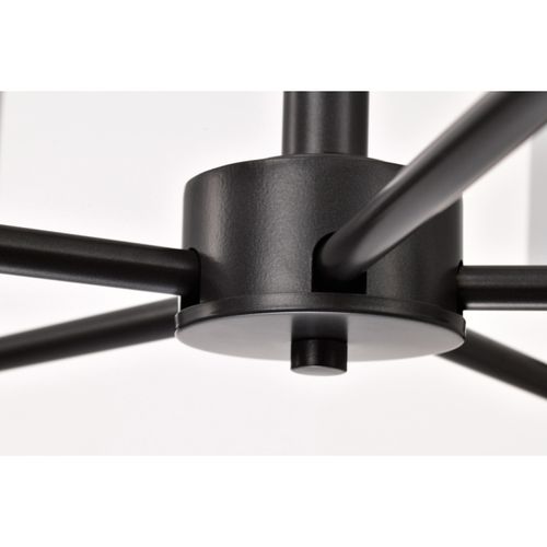 Main product image of Warren 28 Inch 5 Light Chandelier Gun Metal w/ Satin White Glass