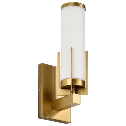 Main product image of Roselle 1 Light Vanity Natural Brass w/ White Glass