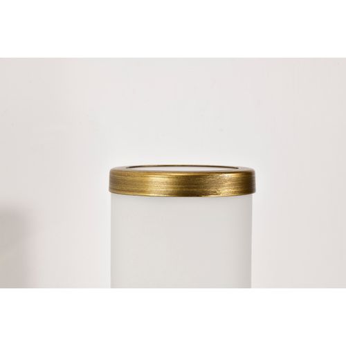 Main product image of Roselle 1 Light Vanity Natural Brass w/ White Glass