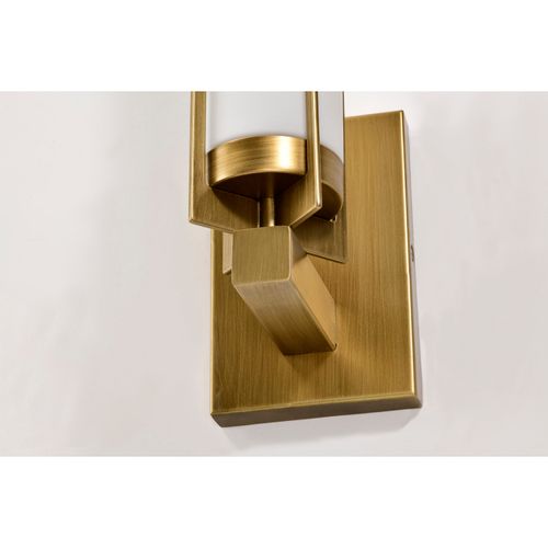 Main product image of Roselle 1 Light Vanity Natural Brass w/ White Glass