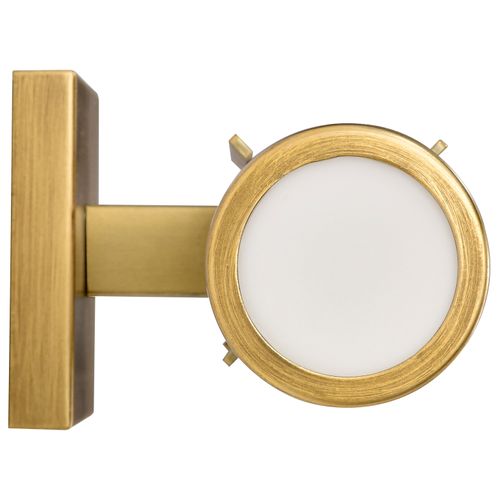 Main product image of Roselle 2 Light Vanity Natural Brass w/ White Glass