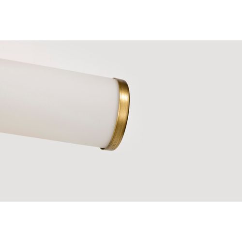 Main product image of Roselle 2 Light Vanity Natural Brass w/ White Glass