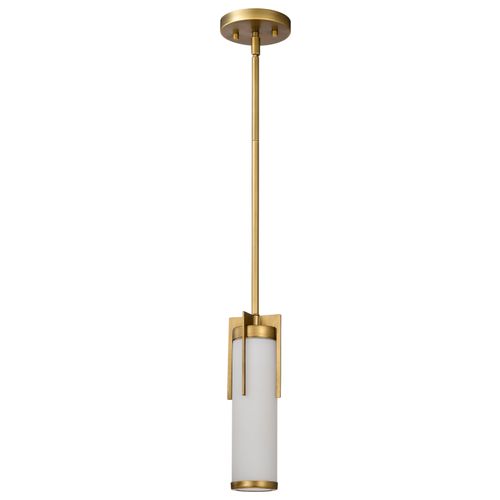Main product image of Roselle Mini Pendant Natural Brass w/ White Glass