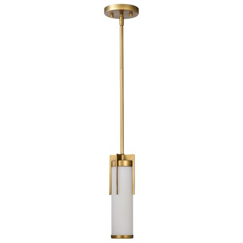 Main product image of Roselle Mini Pendant Natural Brass w/ White Glass