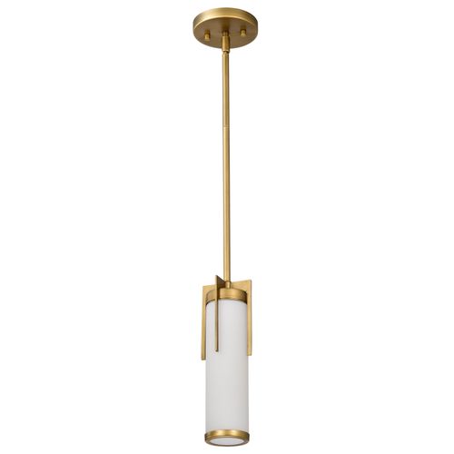 Main product image of Roselle Mini Pendant Natural Brass w/ White Glass