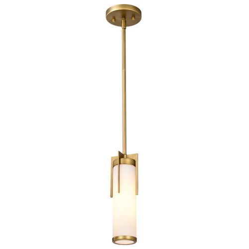 Main product image of Roselle Mini Pendant Natural Brass w/ White Glass