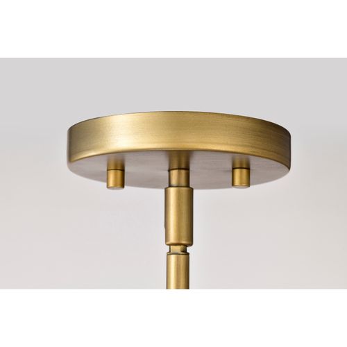 Main product image of Roselle Mini Pendant Natural Brass w/ White Glass