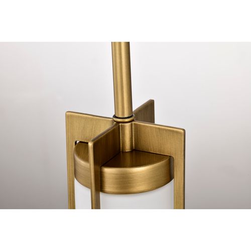 Main product image of Roselle Mini Pendant Natural Brass w/ White Glass
