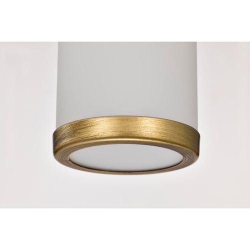 Main product image of Roselle Mini Pendant Natural Brass w/ White Glass