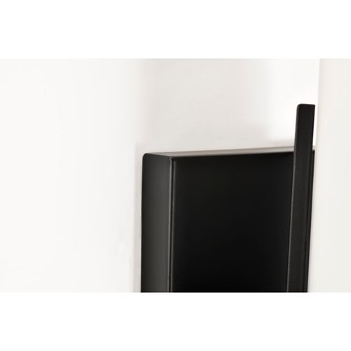 Main product image of Roselle 1 Light Vanity Matte Black w/ White Glass