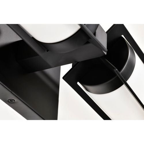 Main product image of Roselle 2 Light Vanity Matte Black w/ White Glass